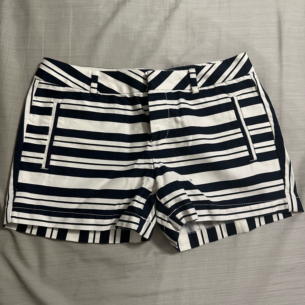 Navy and white shorts